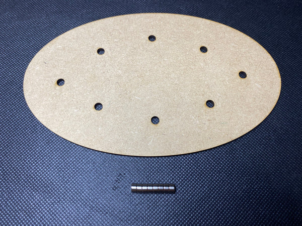 Oval MDF Magnetised Bases - 60x35mm to 170x105mm