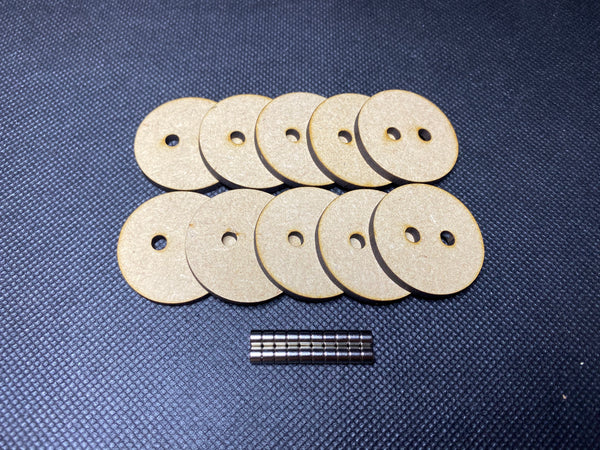 Round MDF Magnetised Bases - 25mm to 160mm