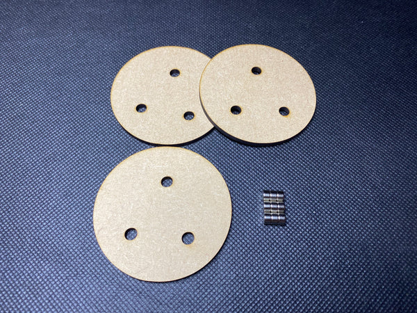 Round MDF Magnetised Bases - 25mm to 160mm