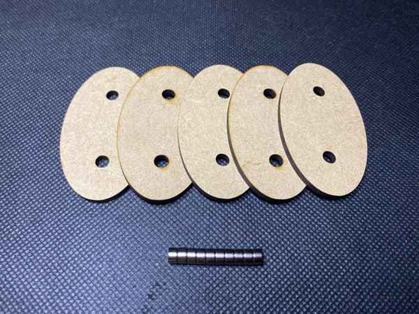 Oval MDF Magnetised Bases - 60x35mm to 170x105mm