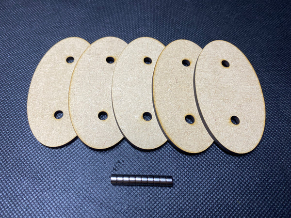 Oval MDF Magnetised Bases - 60x35mm to 170x105mm