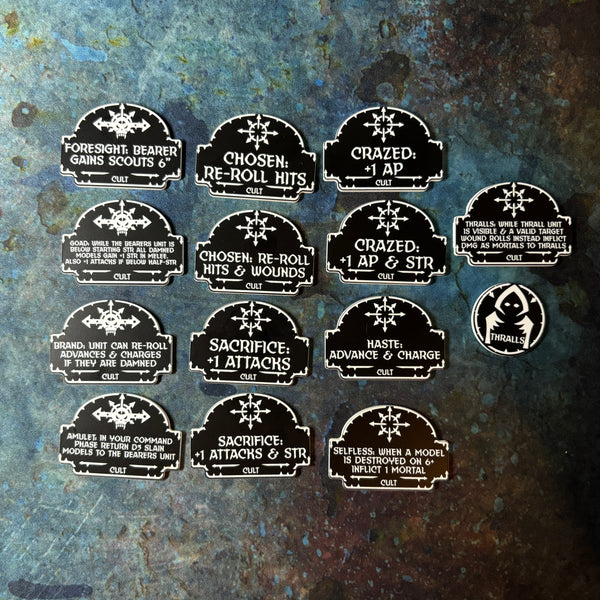 Chaotic Battle Brothers 10th Edition 40k Token Set