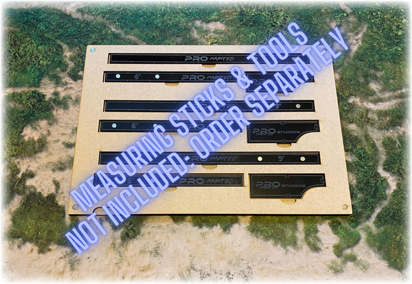 MDF Gaming Tray - Stores 3x Movement Tools & 3x Magnetic Measuring Sticks Set (Not Included)