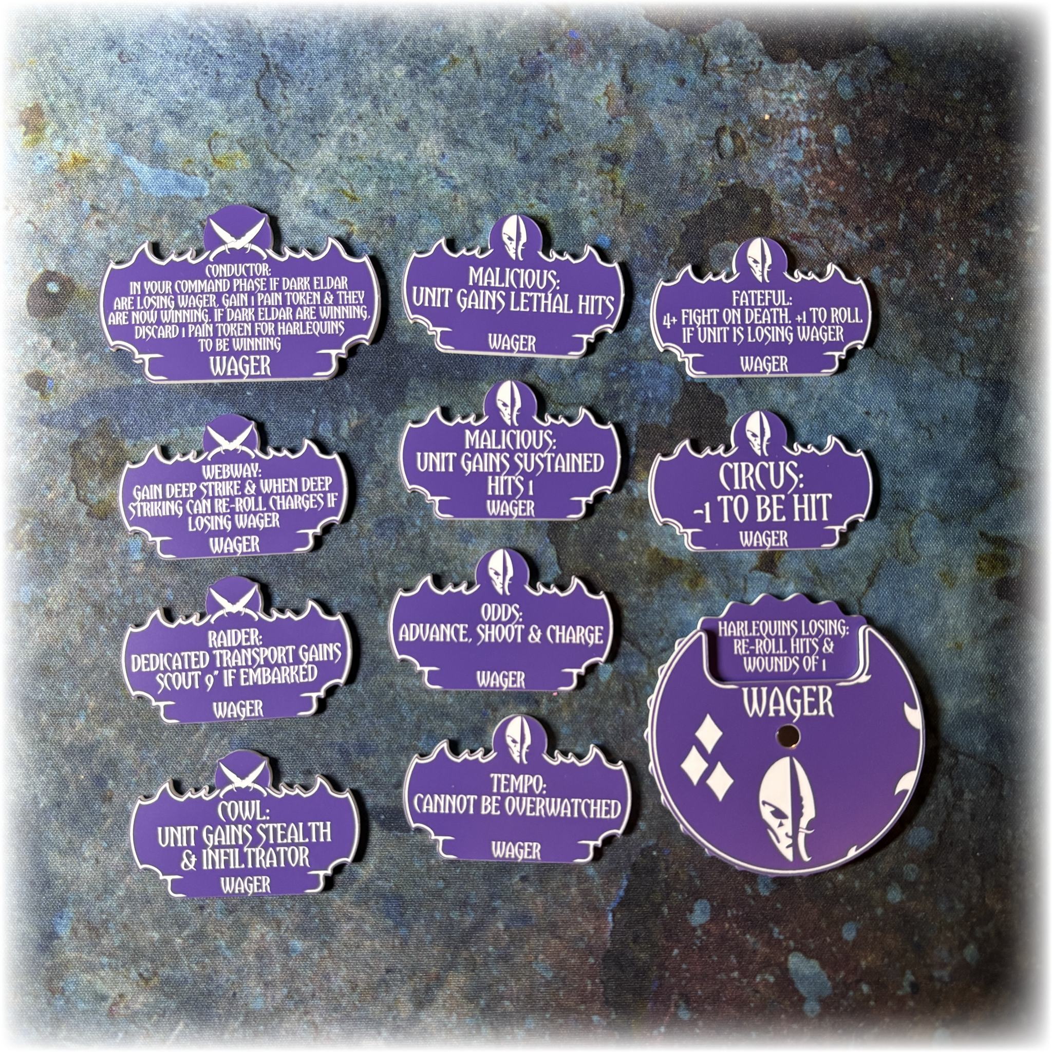 Shadowspace Raiders - Wager - 10th Edition 40k Token Set