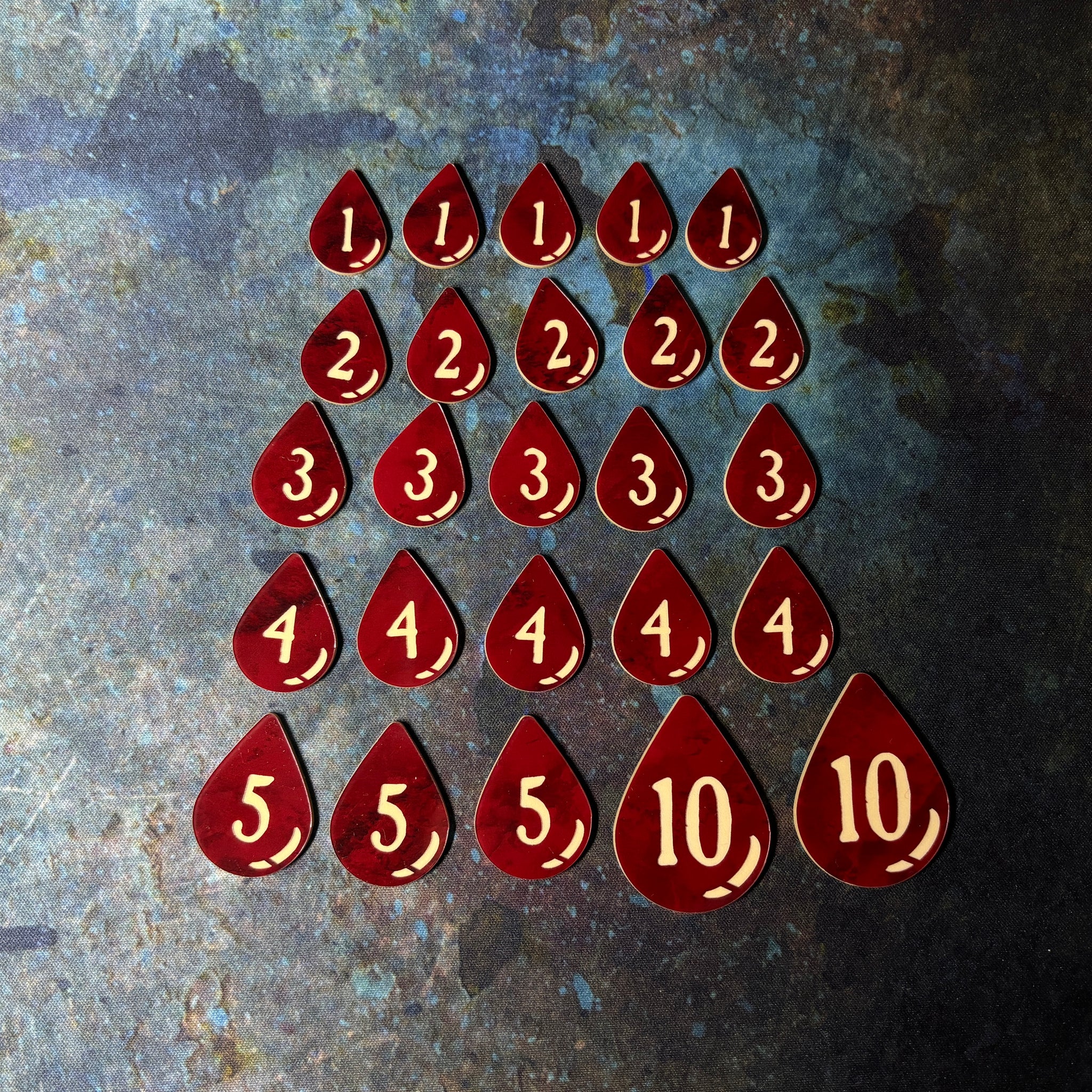 Blood Drop Health / Wound Tokens